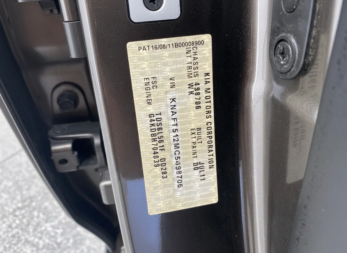 شماره VIN سراتو