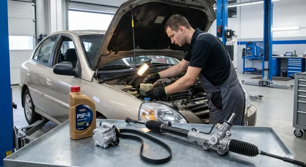 راهنمای جامع عیبیابی و تعمیر فرمان هیدرولیک کیا ریو