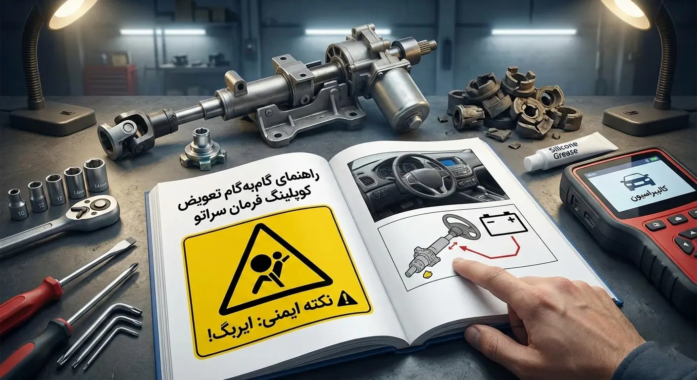 راهنمای گامبهگام تعویض کوپلینگ فرمان سراتو