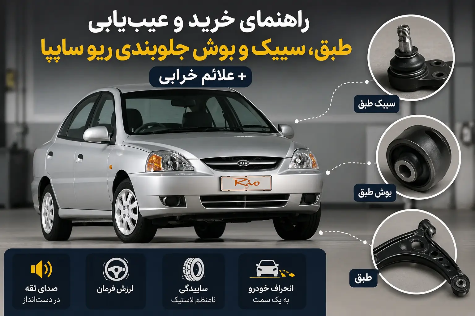 راهنمای کامل عیب‌یابی جلوبندی ریو